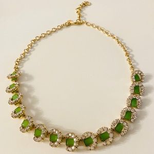 Banana Republic Gold/Green Jeweled Collar Necklace